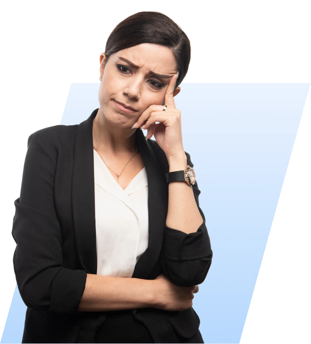 Professional considering operational challenges